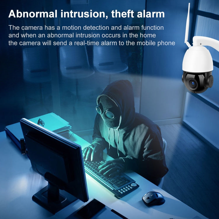 QX5 2.0 Million Pixels 1080P HD 20X Zoom Wireless WiFi Dome Smart Camera, Support Infrared Night Vision / Motion Detection / Voice Intercom / TF Card, AU Plug, WiFi Version QX5 2.0 Million Pixels 1080P HD 20X Zoom Wireless WiFi Dome Smart Camera, Support Infrared Night Vision / Motion Detection / Voice Intercom / TF Card, AU Plug, WiFi Version
